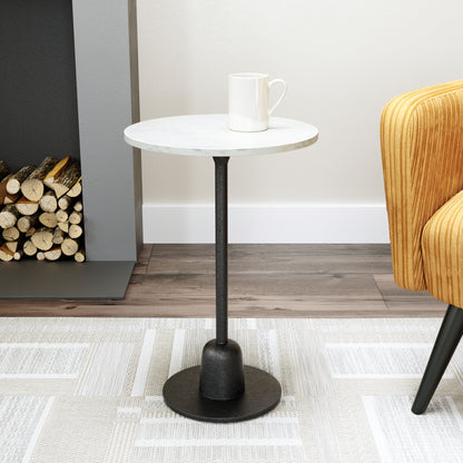 Side Table White & Black - Elegant & Durable Dining Table for Stylish Spaces