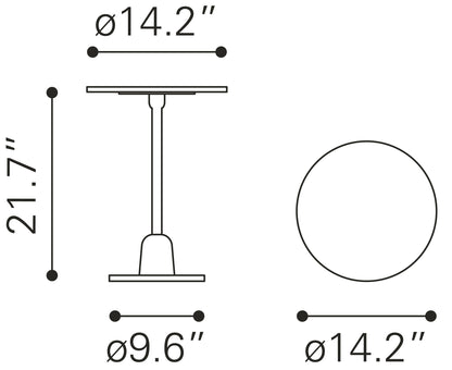 Side Table White & Black - Elegant & Durable Dining Table for Stylish Spaces