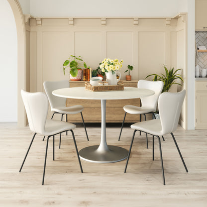 Dining Chair (Set of 2) White - Modern & Ergonomic Seating for Home & Office