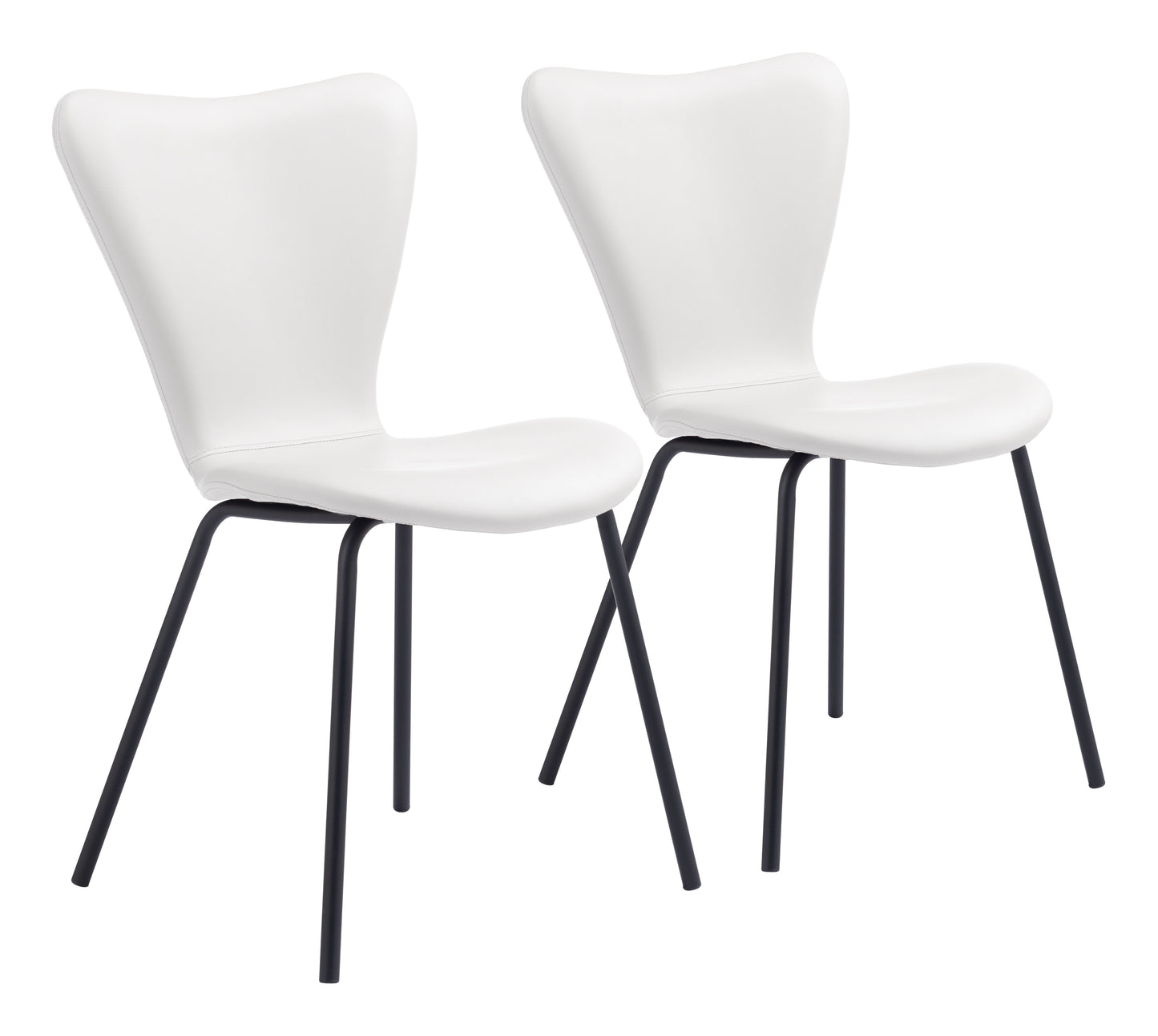 Dining Chair (Set of 2) White - Modern & Ergonomic Seating for Home & Office
