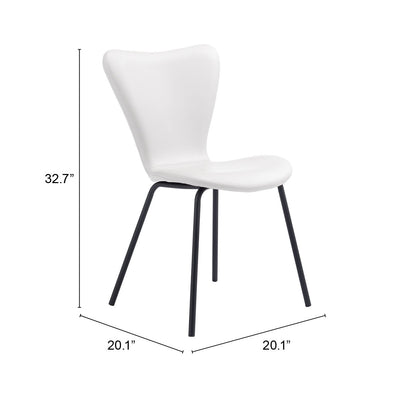 Dining Chair (Set of 2) White - Modern & Ergonomic Seating for Home & Office