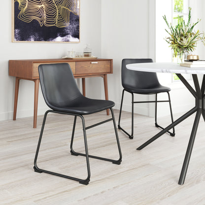 Dining Chair (Set of 2) Black - Modern & Ergonomic Seating for Home & Office