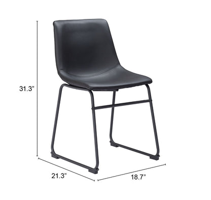 Dining Chair (Set of 2) Black - Modern & Ergonomic Seating for Home & Office