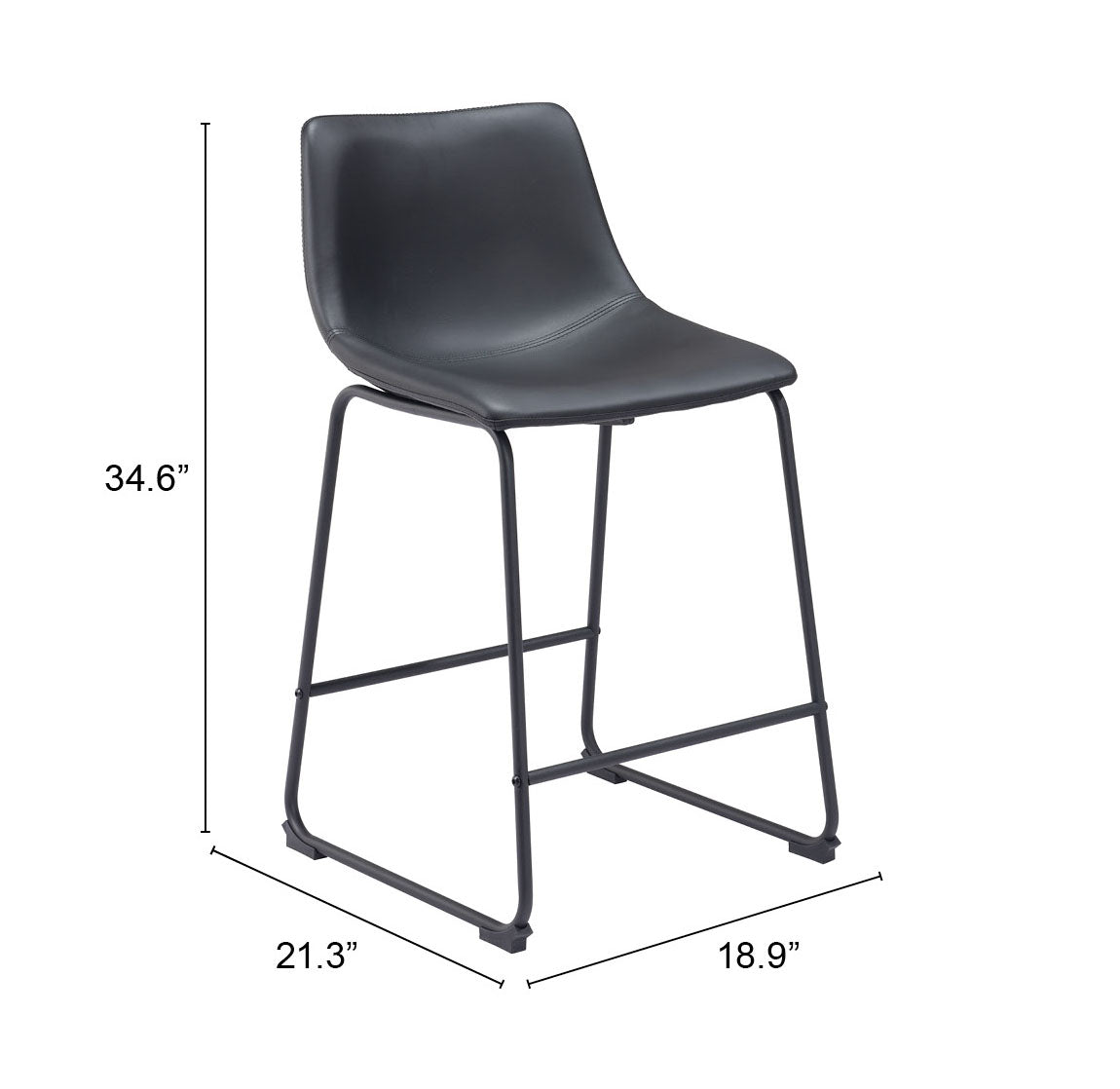 Counter Stool (Set of 2) Black - Premium Quality & Stylish Design for Your Home