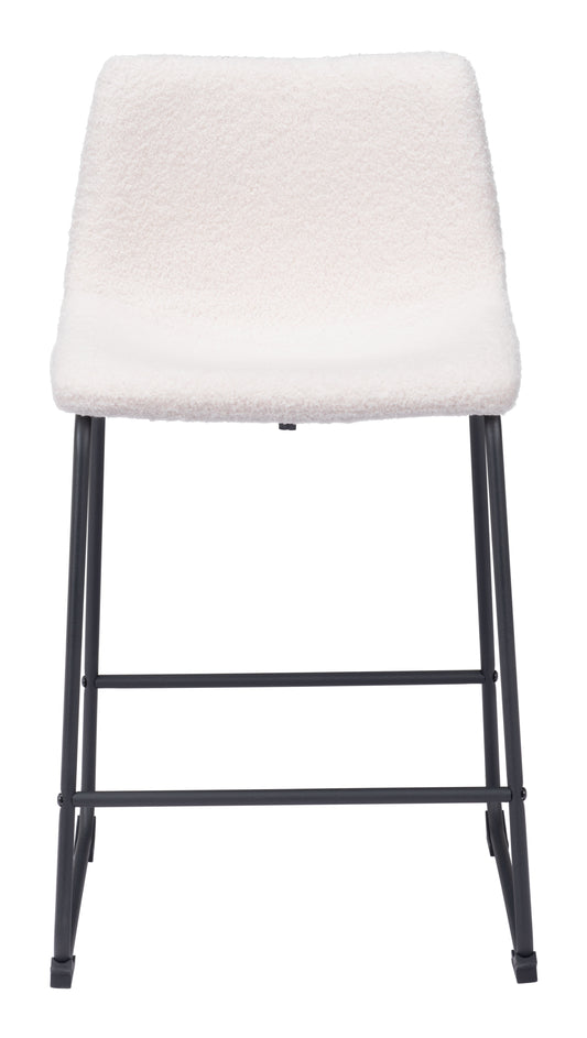 Juego de 2 taburetes de mostrador color marfil: calidad superior y diseño elegante para tu hogar.