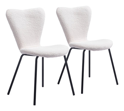 Chaise de salle à manger Thibideaux (ensemble de 2) Ivoire