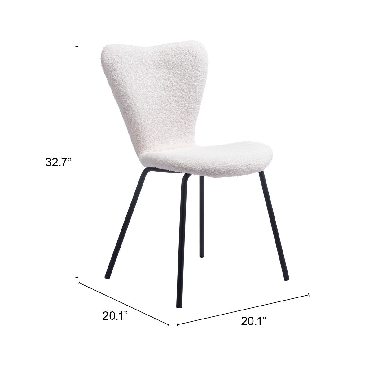 Chaise de salle à manger Thibideaux (ensemble de 2) Ivoire