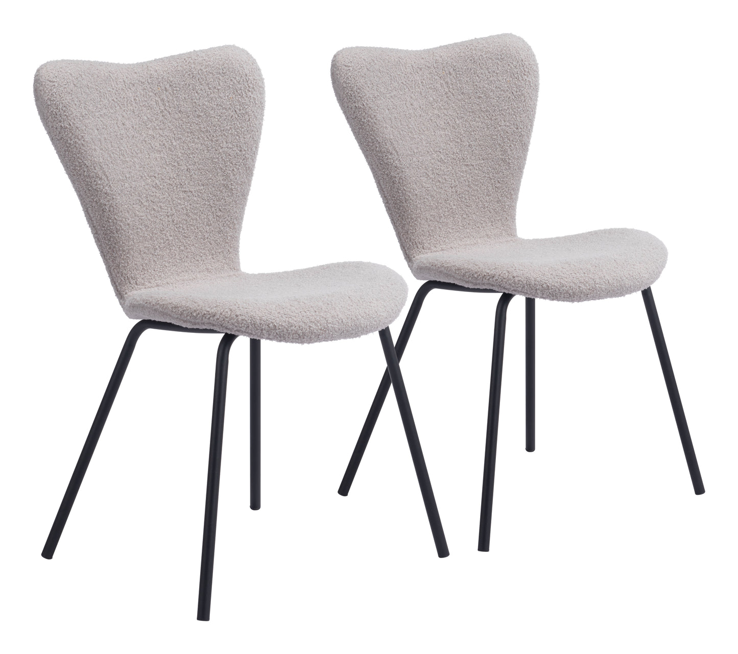 Dining Chair (Set of 2) Light Gray - Modern & Ergonomic Seating for Home & Office