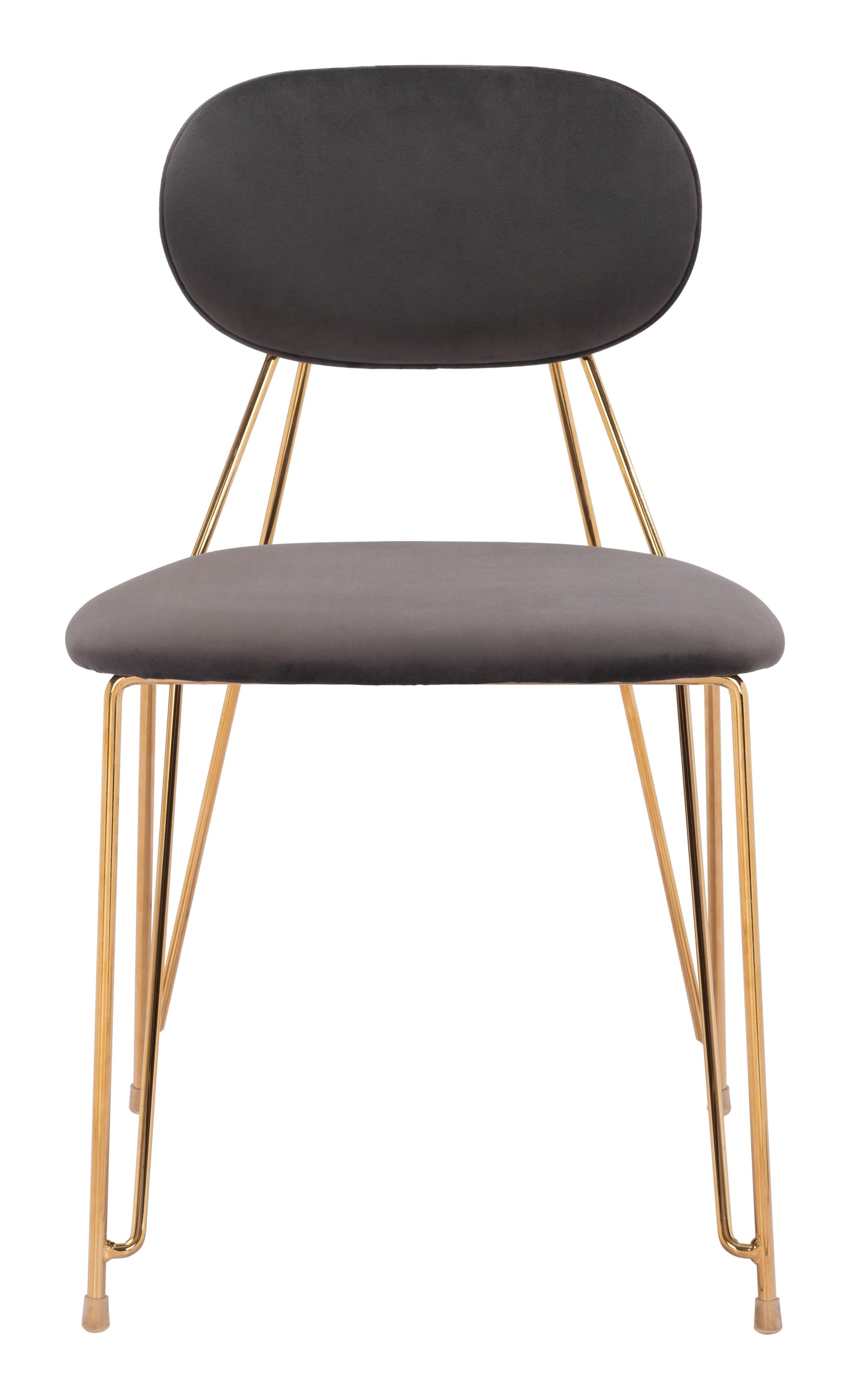 Chaise de salle à manger Georges (lot de 2) Gris et or