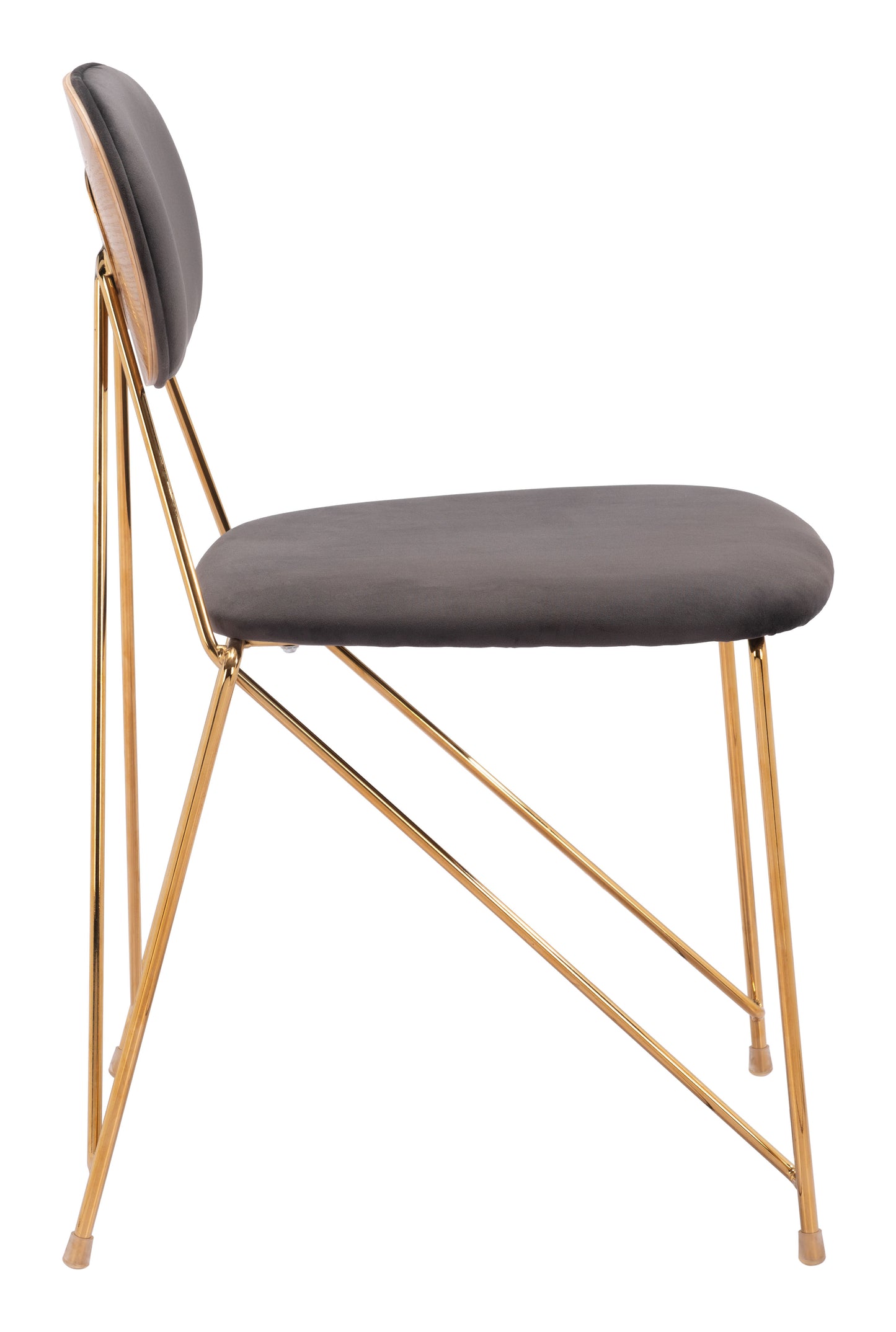 Chaise de salle à manger Georges (lot de 2) Gris et or