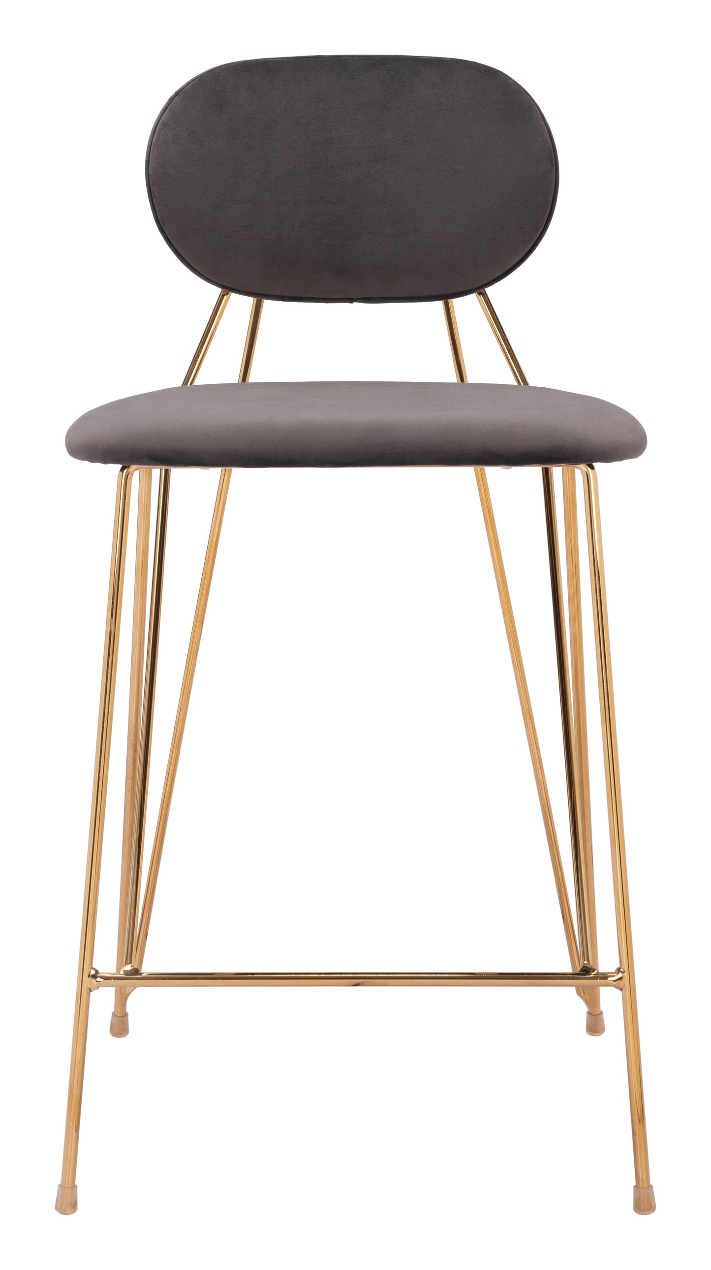 Counter Stool (Set of 2) Gray & Gold - Premium Quality & Stylish Design for Your Home