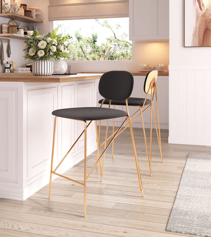 Counter Stool (Set of 2) Gray & Gold - Premium Quality & Stylish Design for Your Home
