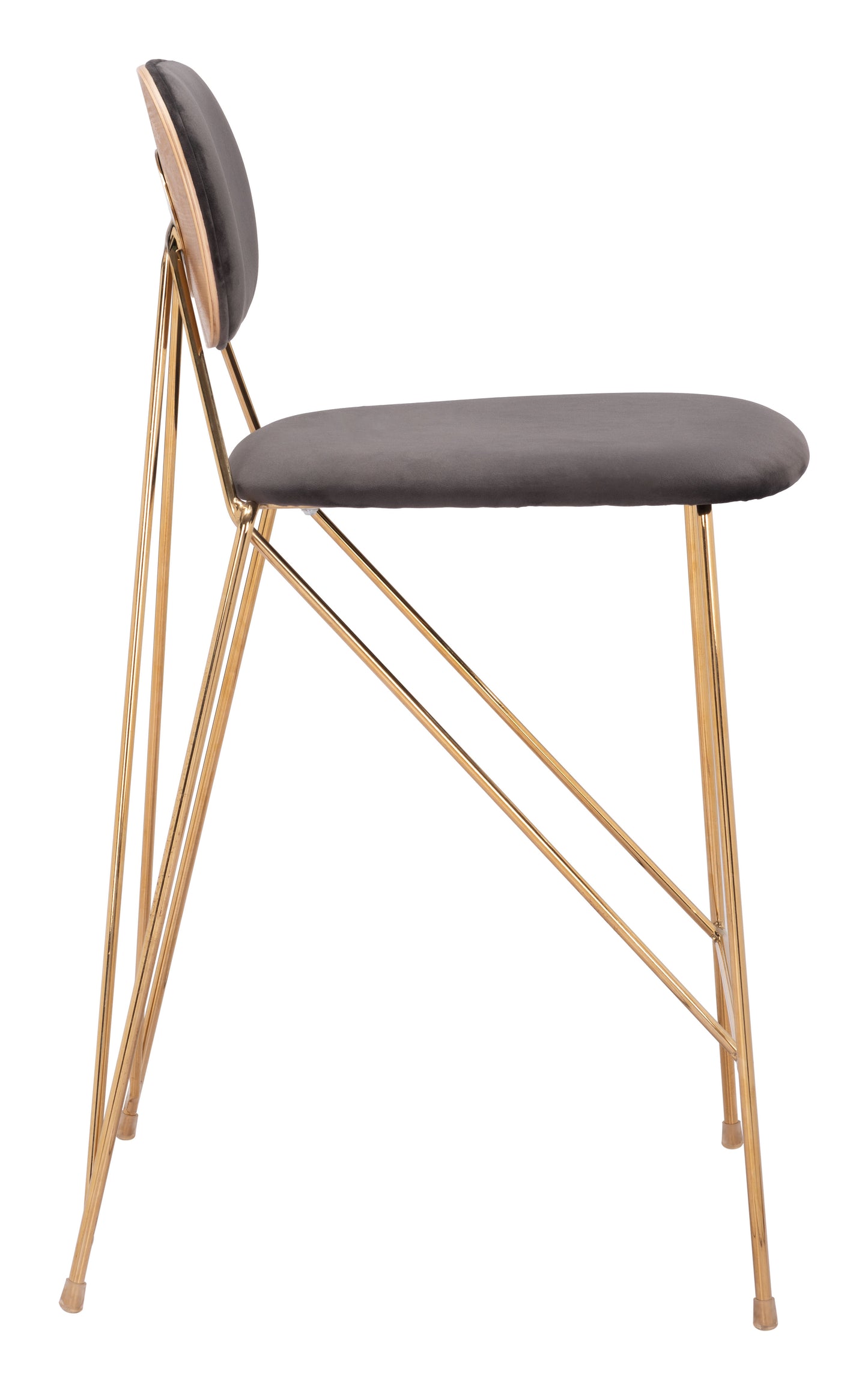 Counter Stool (Set of 2) Gray & Gold - Premium Quality & Stylish Design for Your Home