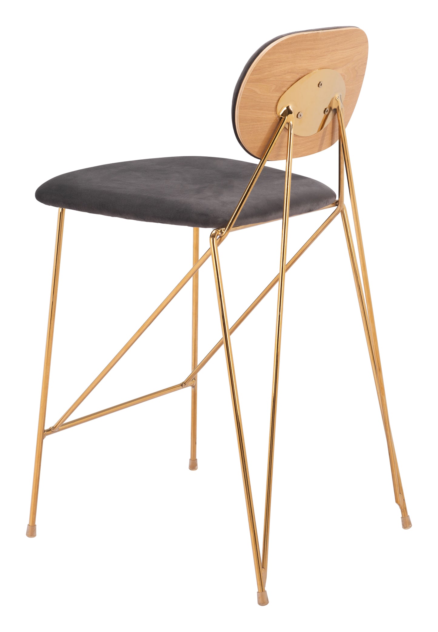Counter Stool (Set of 2) Gray & Gold - Premium Quality & Stylish Design for Your Home