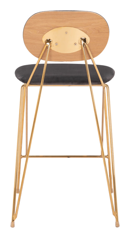 Counter Stool (Set of 2) Gray & Gold - Premium Quality & Stylish Design for Your Home