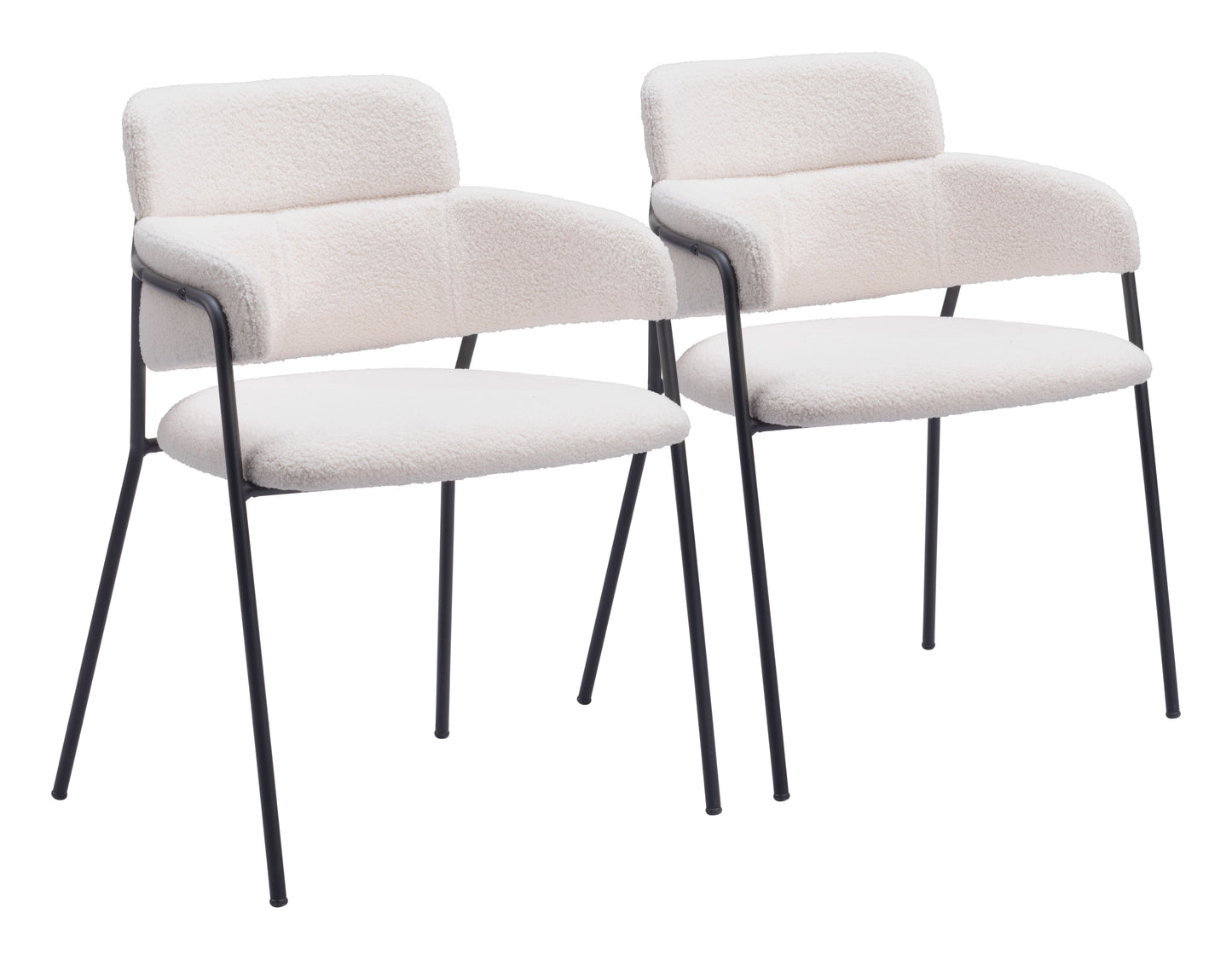 Dining Chair (Set of 2) Cream - Modern & Ergonomic Seating for Home & Office