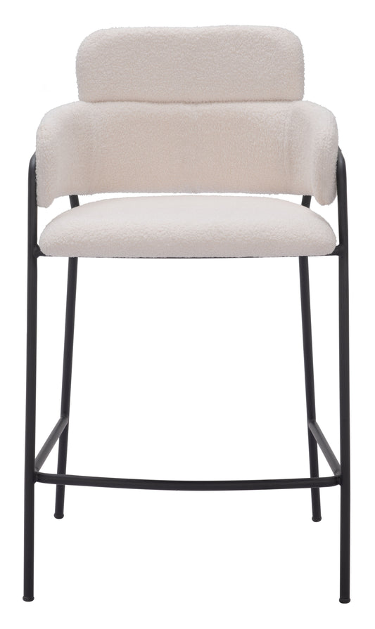 Taburete de mostrador (juego de 2) color crema: calidad superior y diseño elegante para su hogar