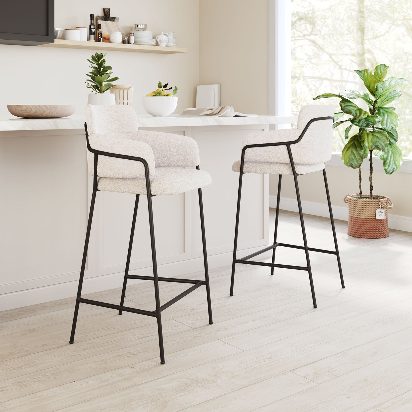 Barstool (Set of 2) Cream - Premium Quality & Stylish Design for Your Home