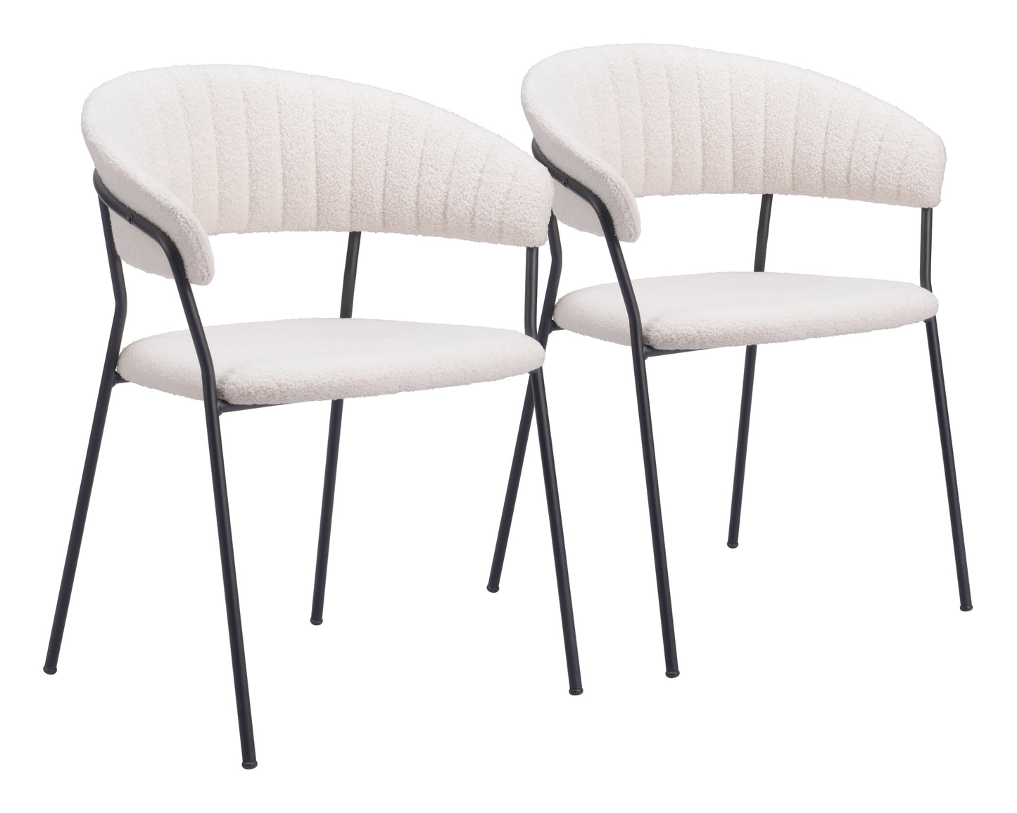 Dining Chair (Set of 2) Cream - Modern & Ergonomic Seating for Home & Office