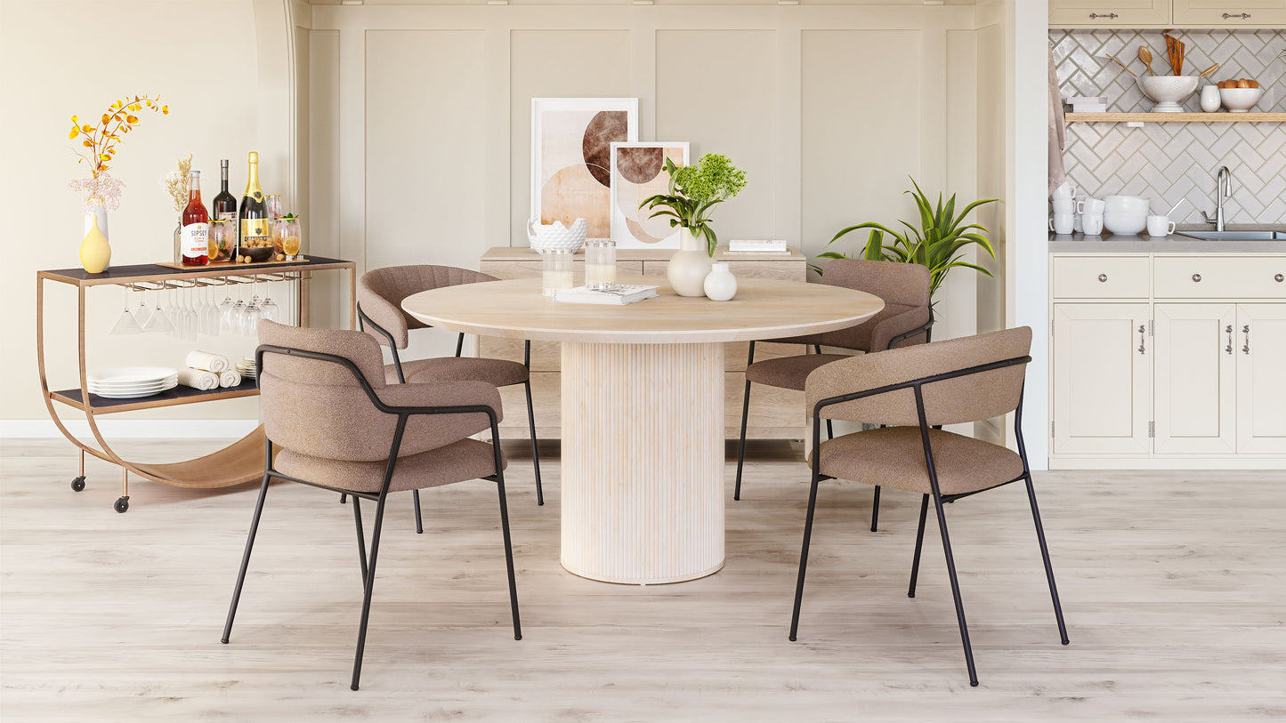 Chaise de salle à manger Joséphine (lot de 2) marron