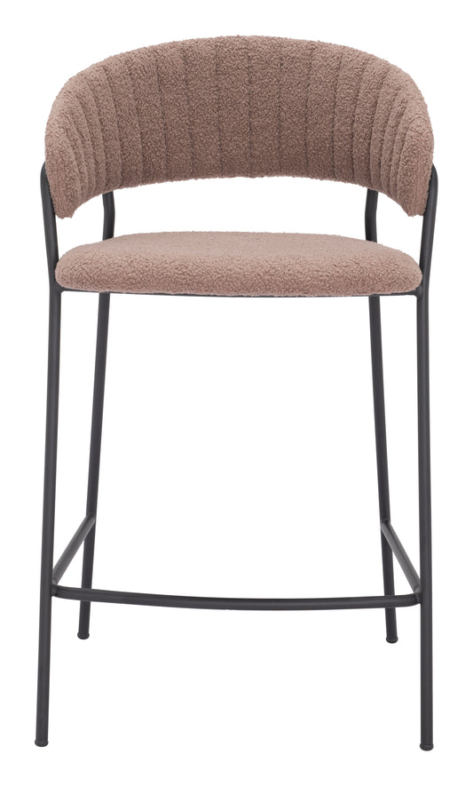 Juego de 2 taburetes de mostrador en marrón: calidad superior y diseño elegante para tu hogar.