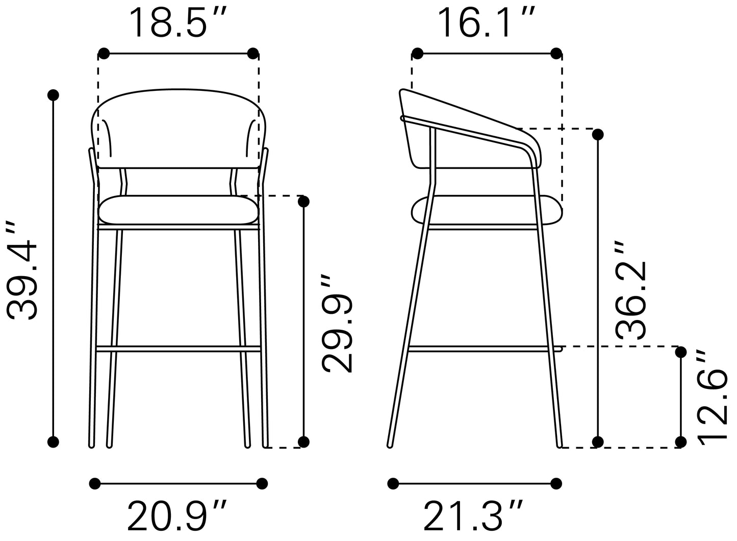Barstool (Set of 2) Brown - Premium Quality & Stylish Design for Your Home
