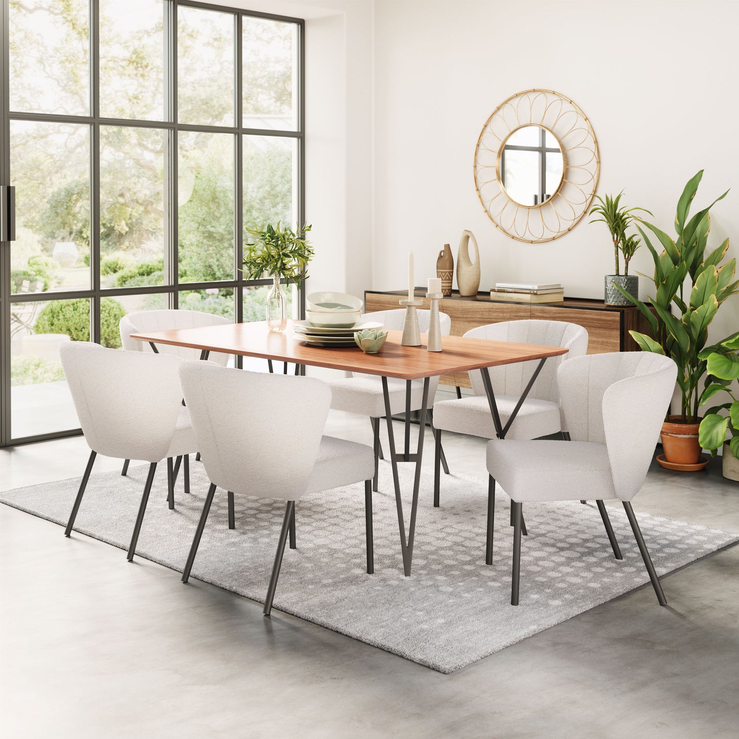 Dining Chair (Set of 2) Cream - Modern & Ergonomic Seating for Home & Office