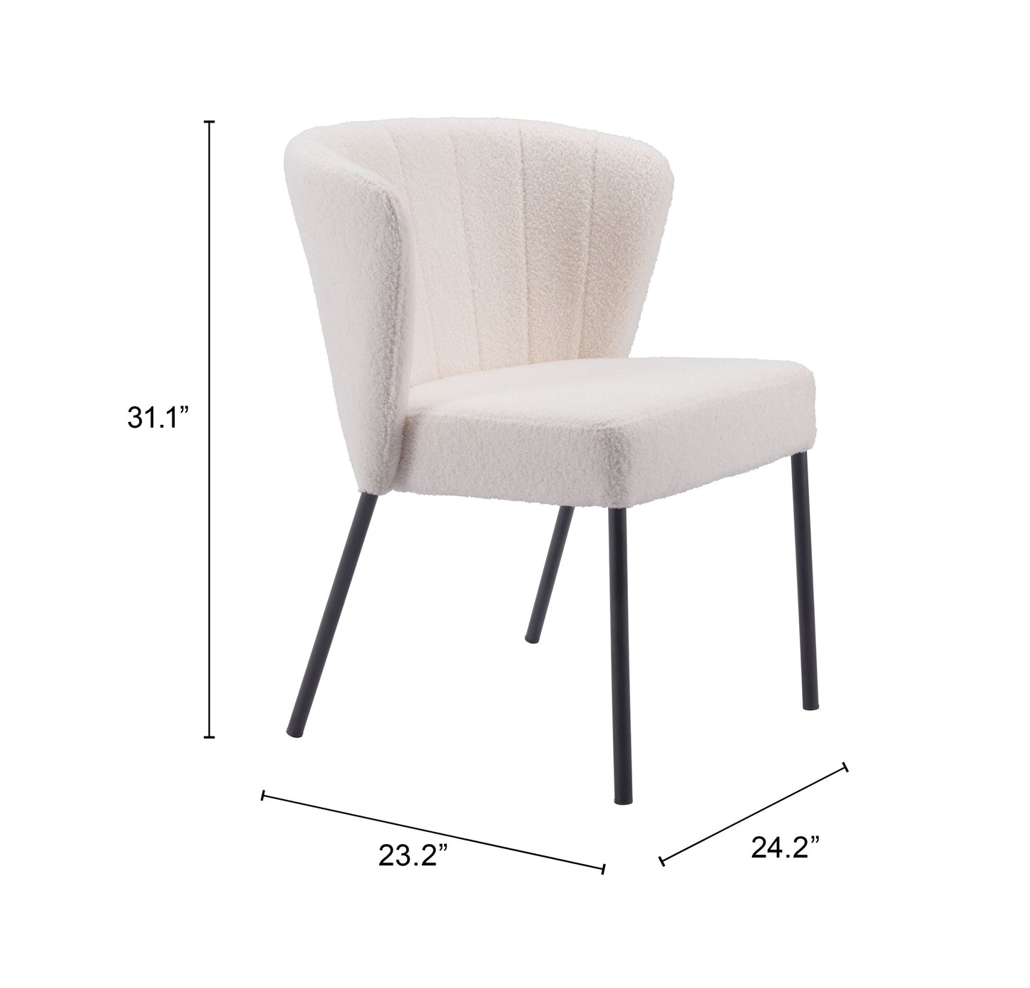 Dining Chair (Set of 2) Cream - Modern & Ergonomic Seating for Home & Office