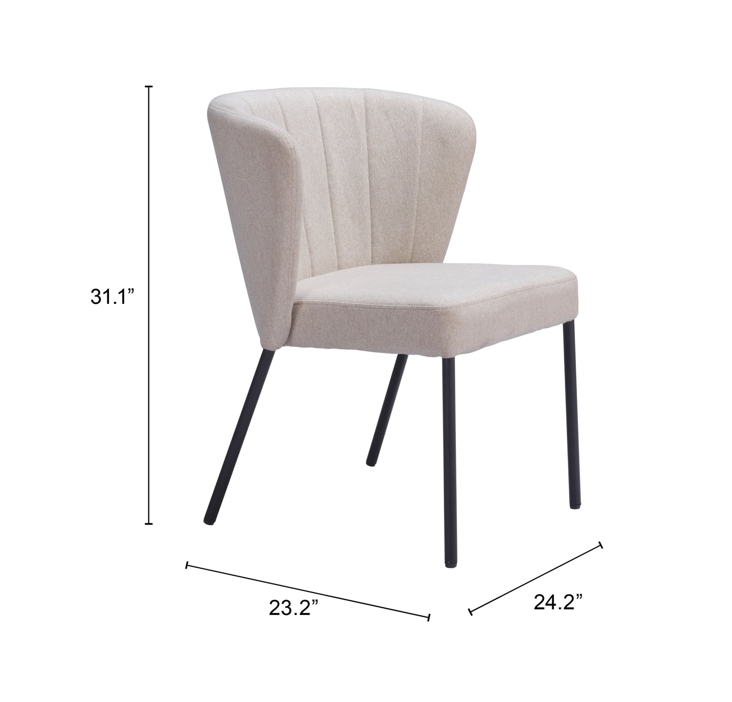 Chaise de salle à manger Aimee (lot de 2) beige