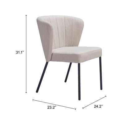 Chaise de salle à manger Aimee (lot de 2) beige