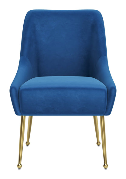 Dining Chair Navy Blue & Gold - Modern & Ergonomic Seating for Home & Office