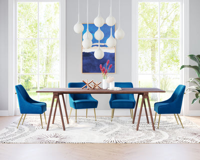 Dining Chair Navy Blue & Gold - Modern & Ergonomic Seating for Home & Office