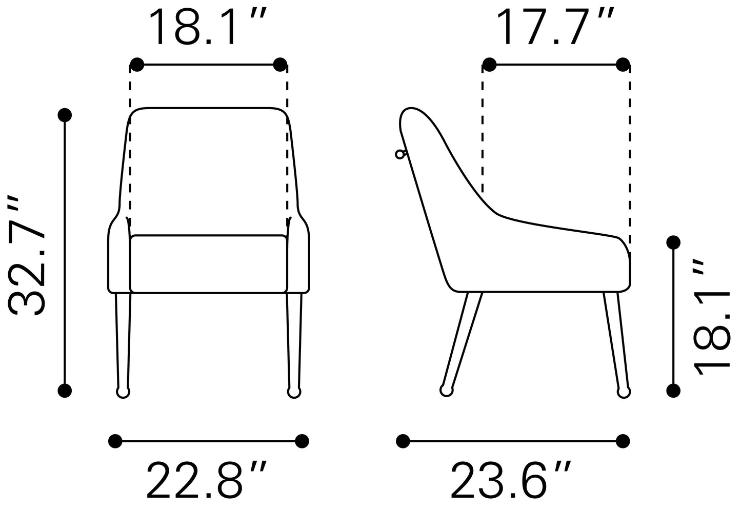 Dining Chair Navy Blue & Gold - Modern & Ergonomic Seating for Home & Office