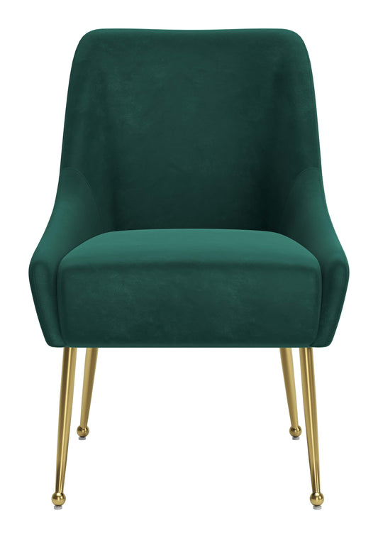 Dining Chair Green & Gold - Modern & Ergonomic Seating for Home & Office