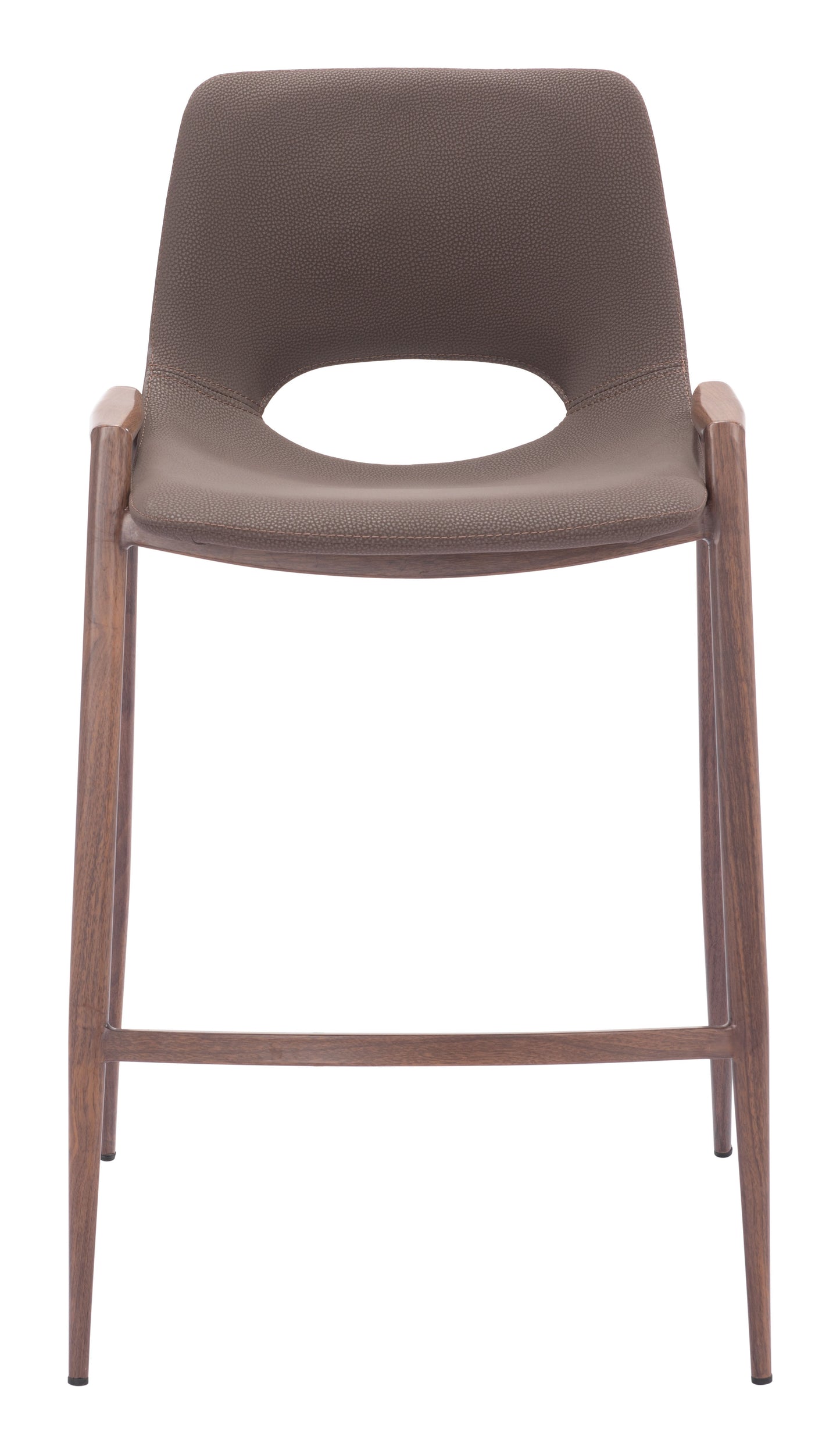Tabouret de bar Desi (lot de 2) marron et noyer