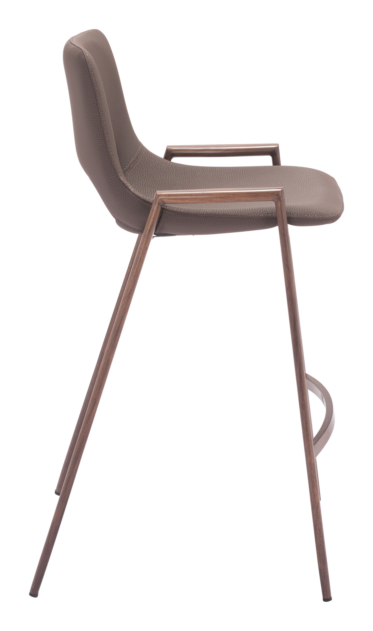 Tabouret de bar Desi (lot de 2) marron et noyer