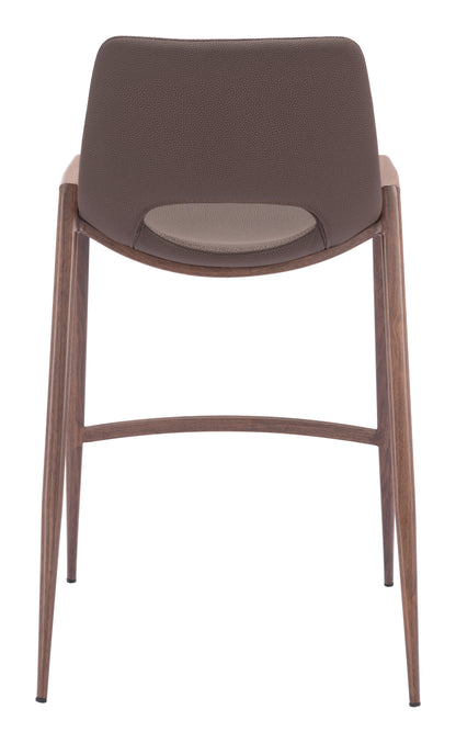 Tabouret de bar Desi (lot de 2) marron et noyer
