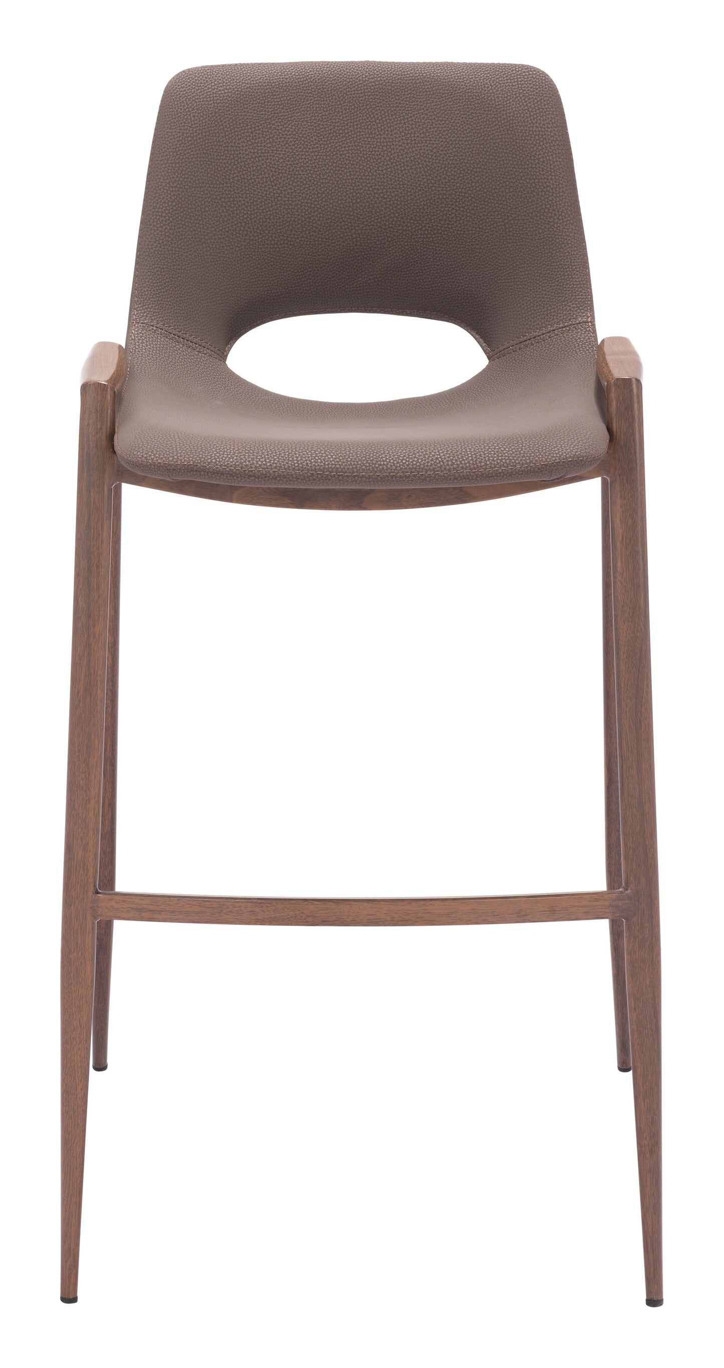 Tabouret de bar Desi (lot de 2) marron et noyer