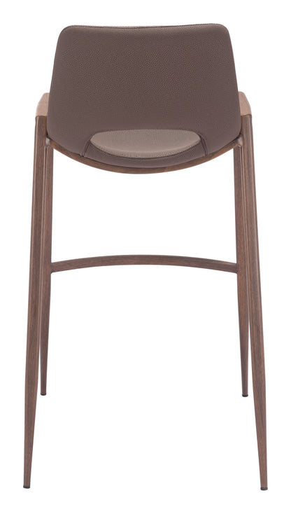 Tabouret de bar Desi (lot de 2) marron et noyer