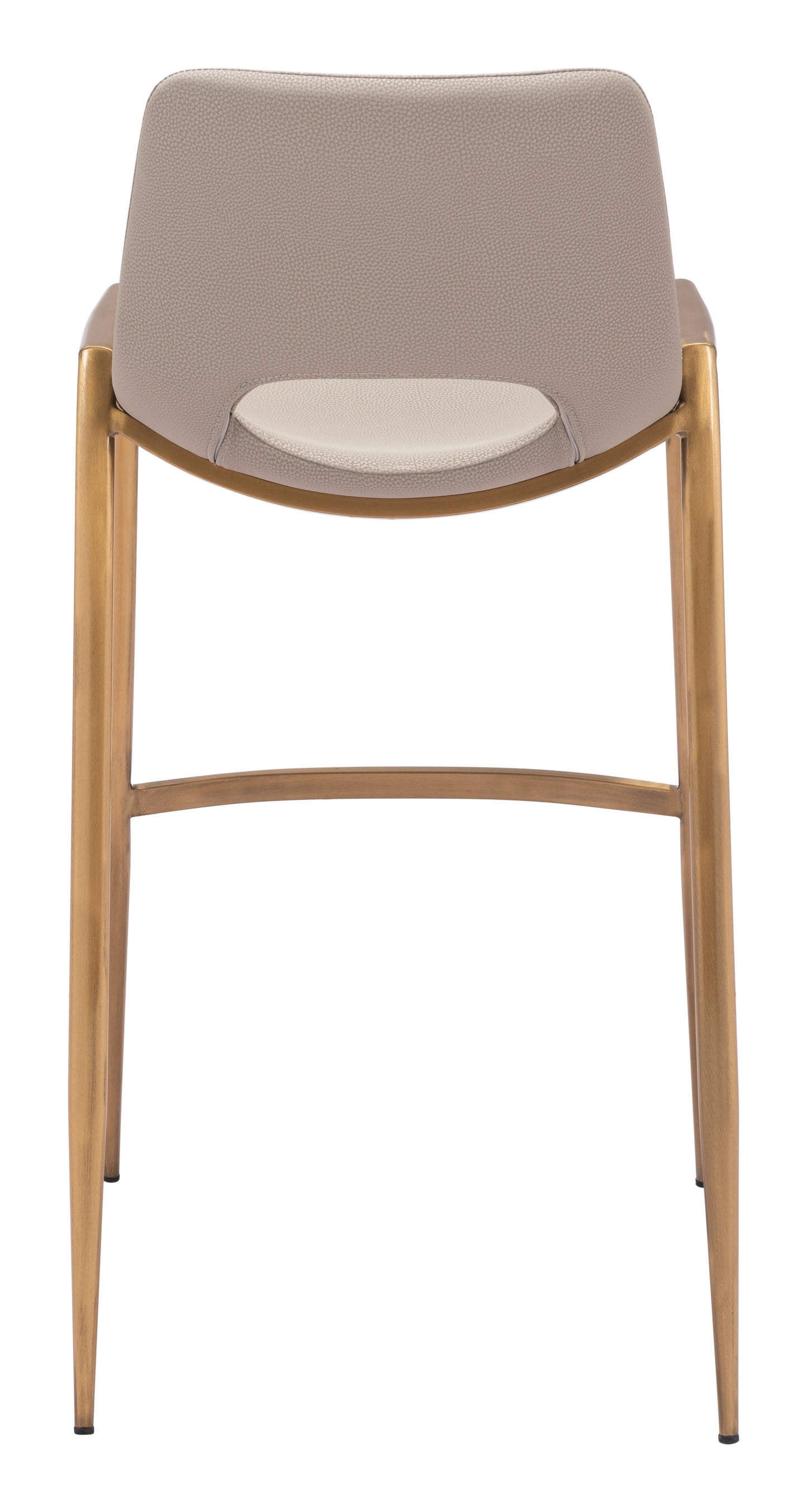 Tabouret de bar Desi (lot de 2) beige et doré