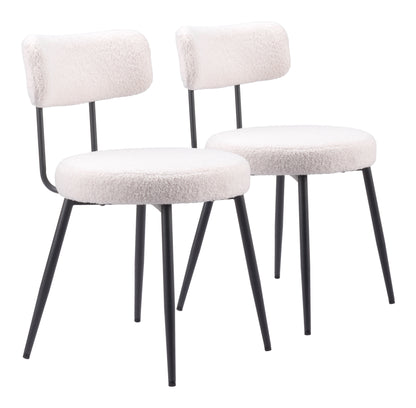 Dining Chair (Set of 2) Ivory - Modern & Ergonomic Seating for Home & Office