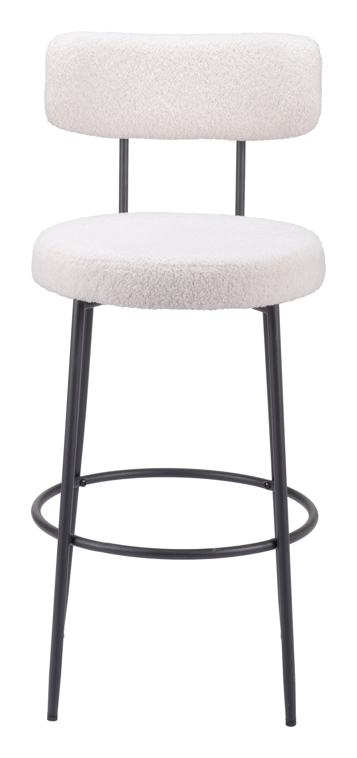 Tabouret de bar Blanca (lot de 2) Ivoire