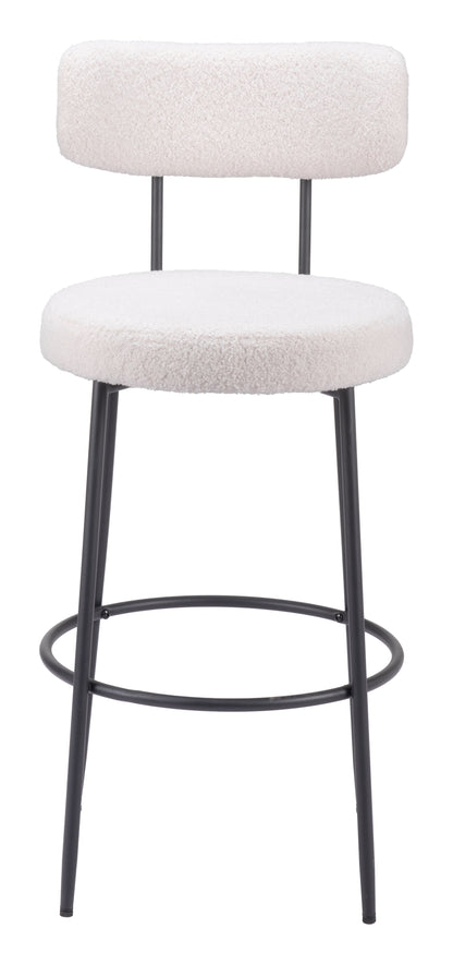 Tabouret de bar Blanca (lot de 2) Ivoire