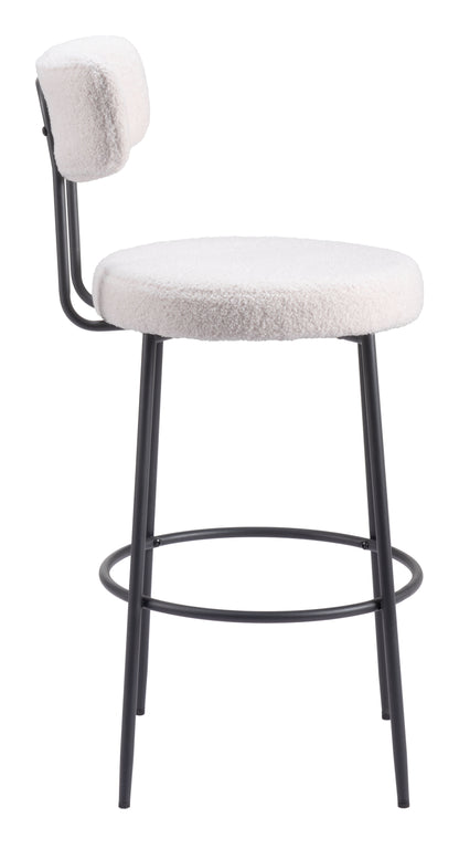 Tabouret de bar Blanca (lot de 2) Ivoire