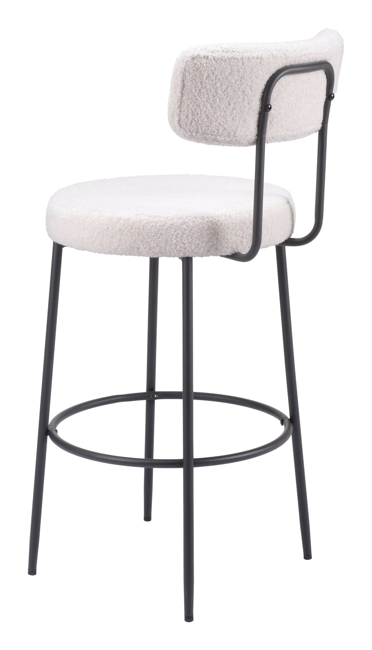 Tabouret de bar Blanca (lot de 2) Ivoire