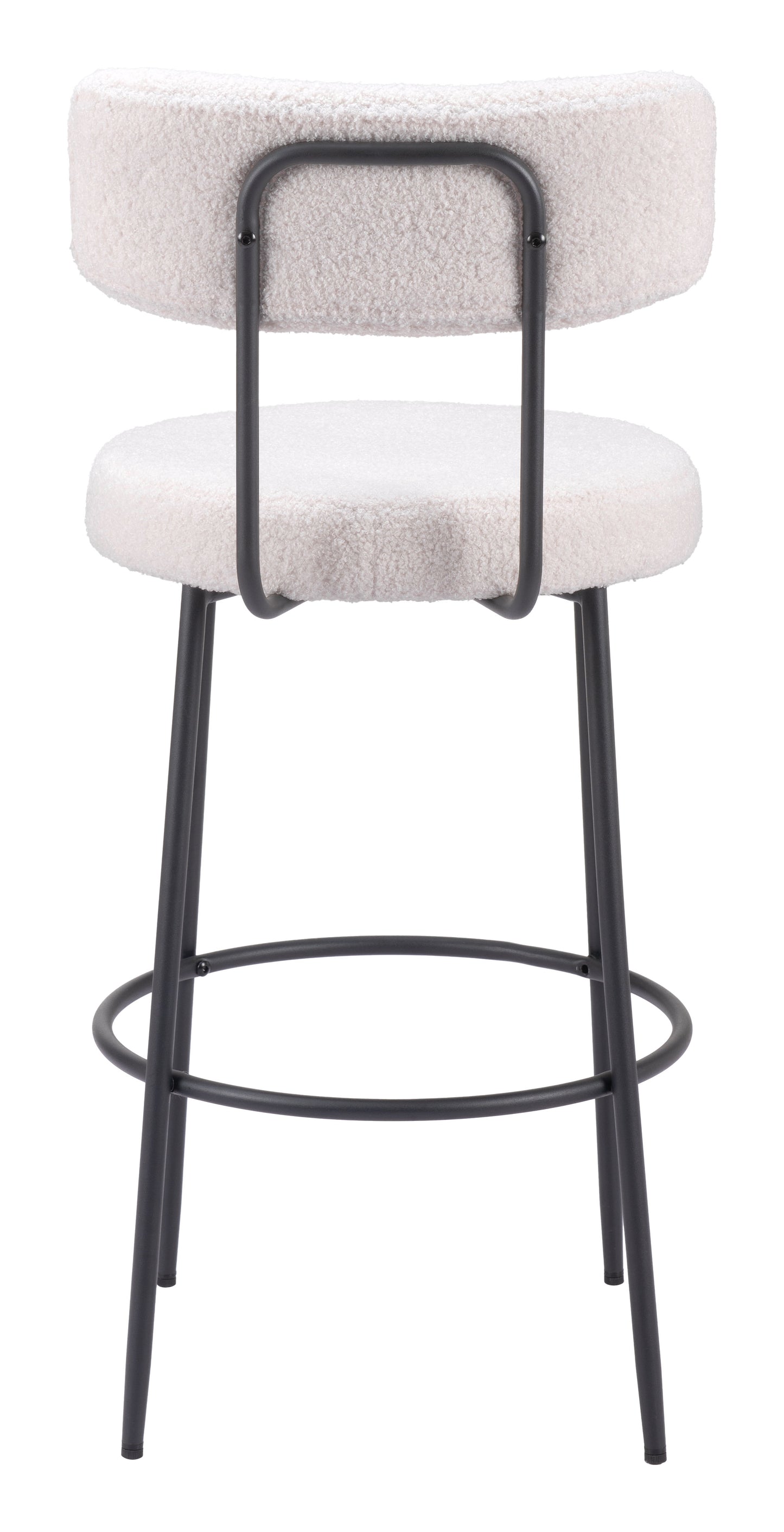 Tabouret de bar Blanca (lot de 2) Ivoire