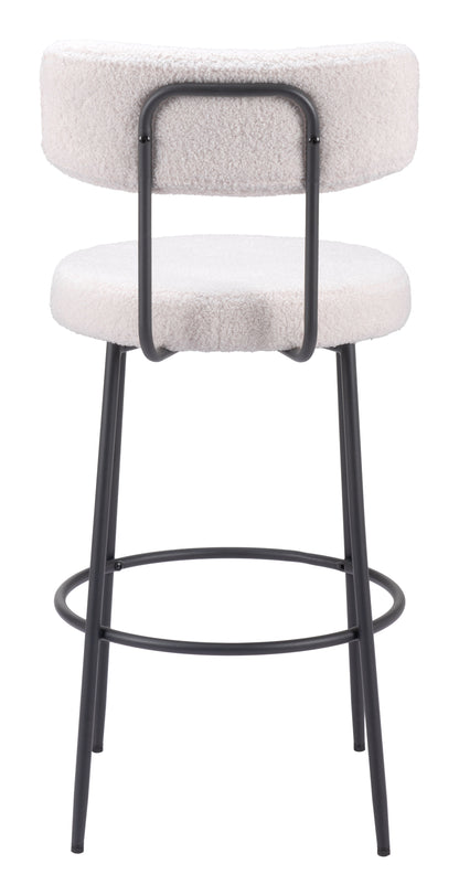 Tabouret de bar Blanca (lot de 2) Ivoire