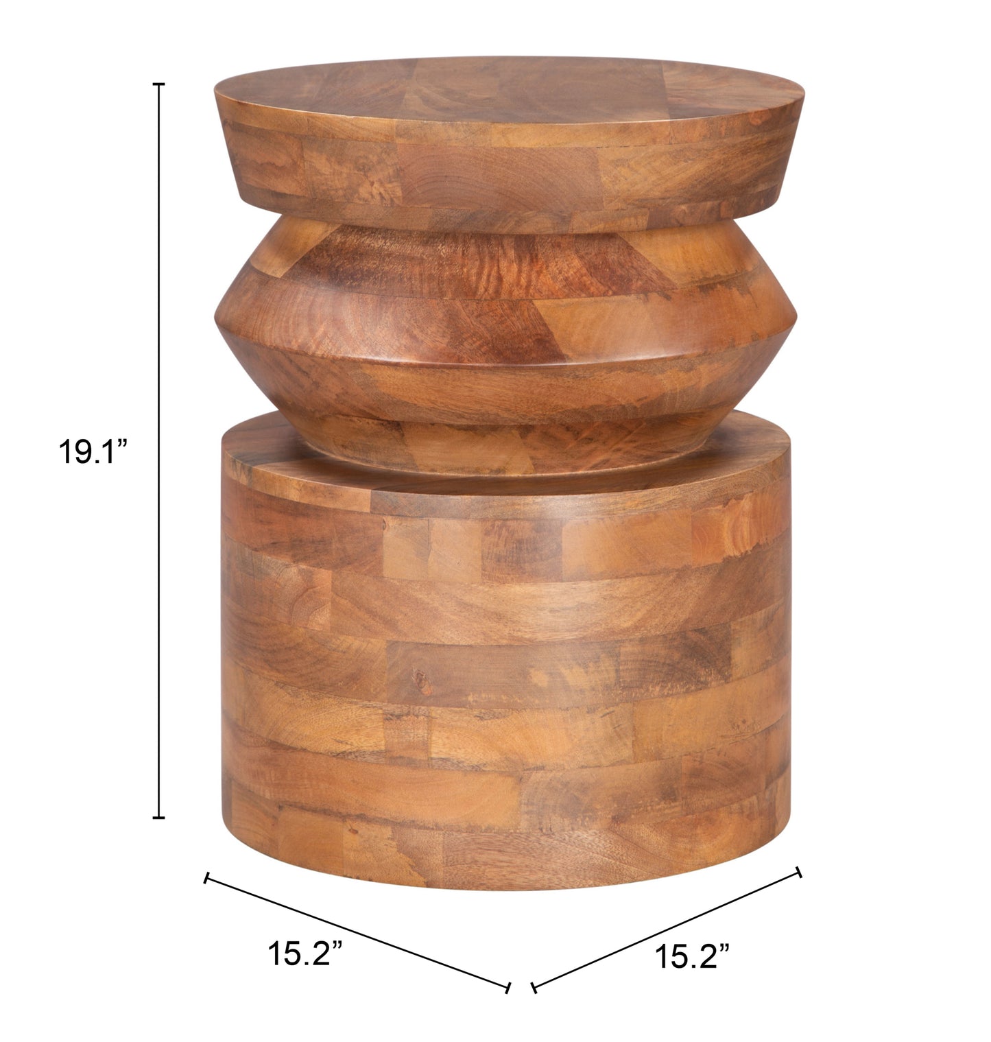 Table d'appoint Kollam en noyer