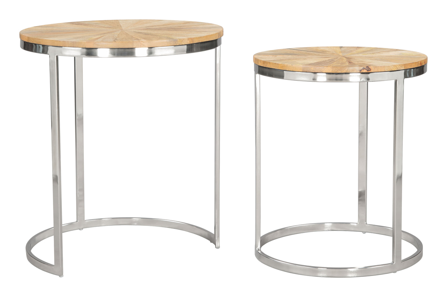 Ensemble de tables gigognes Bari (2 pièces) Naturel