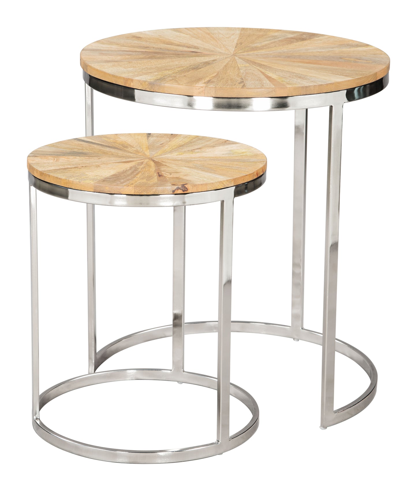 Ensemble de tables gigognes Bari (2 pièces) Naturel